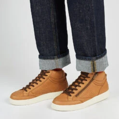 Pataugas -Pataugas BASKETS HOMME BASALT M ZIPN H4I CHATAIGNE 628471755